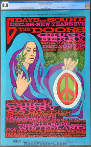 AUCTION - BG-99 - The Doors Jefferson Airplane - Bonnie MacLean - 1967 Poster - Fillmore Auditorium - CGC Graded 8.0