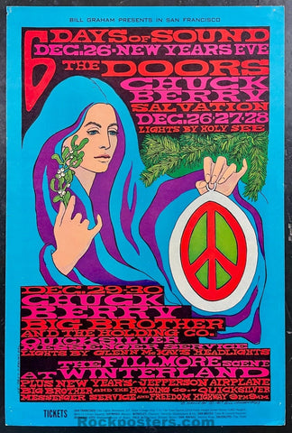AUCTION - BG-99 - The Doors Janis Joplin - Bonnie MacLean - 1967 Poster - Fillmore Auditorium - Excellent