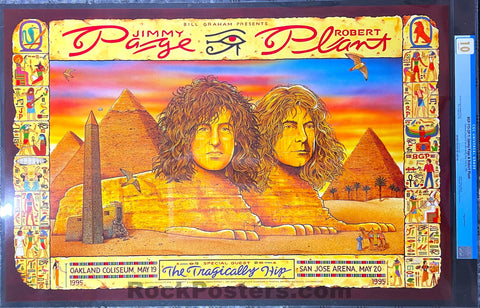 AUCTION - BGP-115 - Led Zeppelin Page & Plant - Harry Rossit - 1995 Poster - CGC Graded 10 Gem Mint