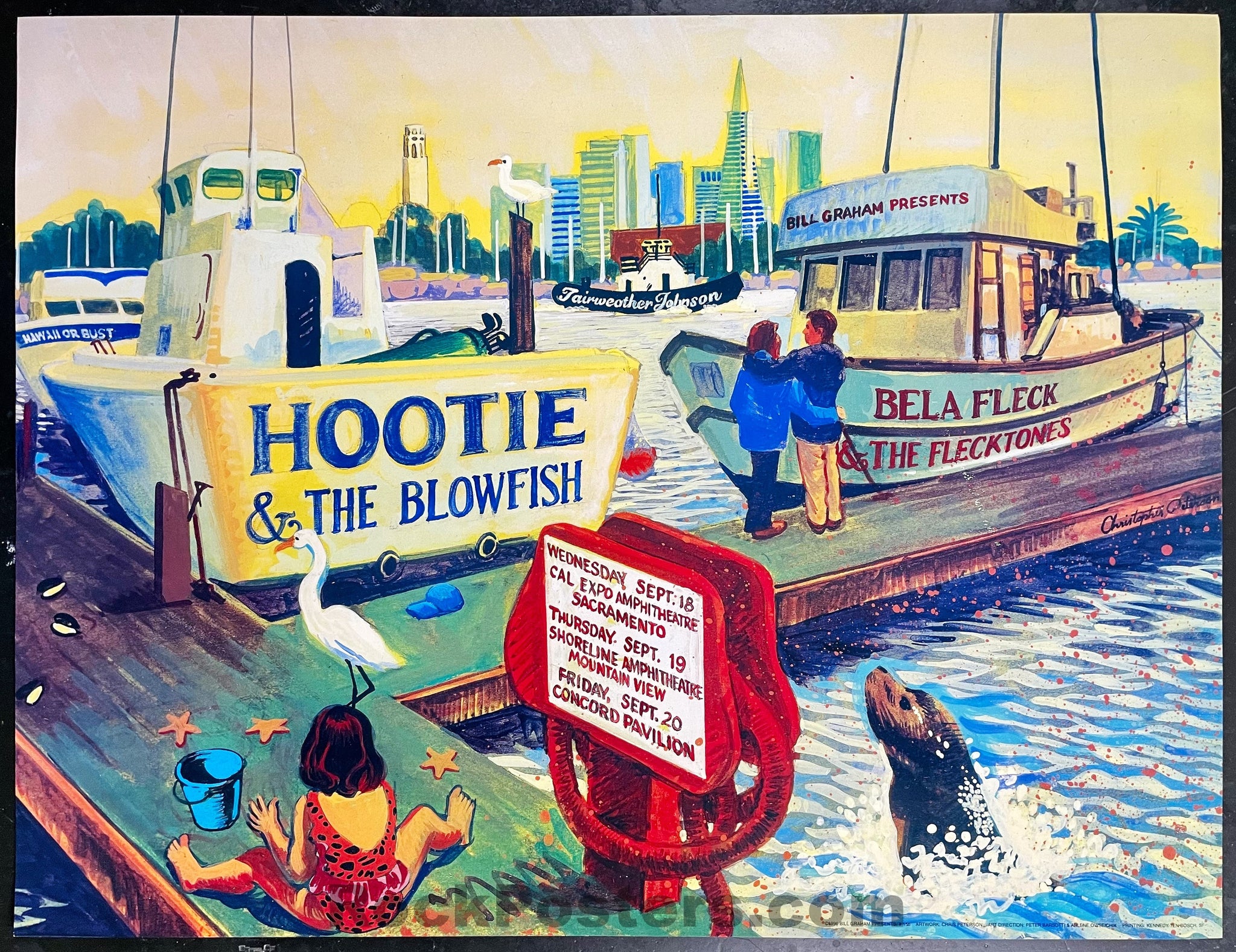 BGP-156 - Hootie & the Blowfish - 1996 Concert Poster - Cal Expo Amphitheater - Near Mint Minus