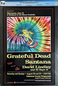 BGP-17 - Grateful Dead - Santana/David Lindley - Mountain Aire - 1987 Poster - Calaveras County - CGC Graded 9.6