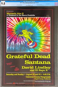 AUCTION - BGP-17 - Grateful Dead - Santana David Lindley - Mountain Aire - 1987 Poster - Calaveras County - CGC Graded 9.8