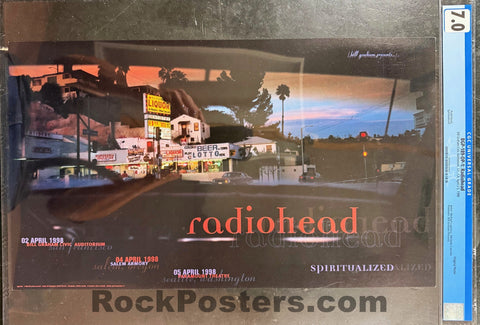 BGP-189 - Radiohead - OK Computer Tour - 1998 Poster - Bill Graham Civic - CGC Graded 7.0