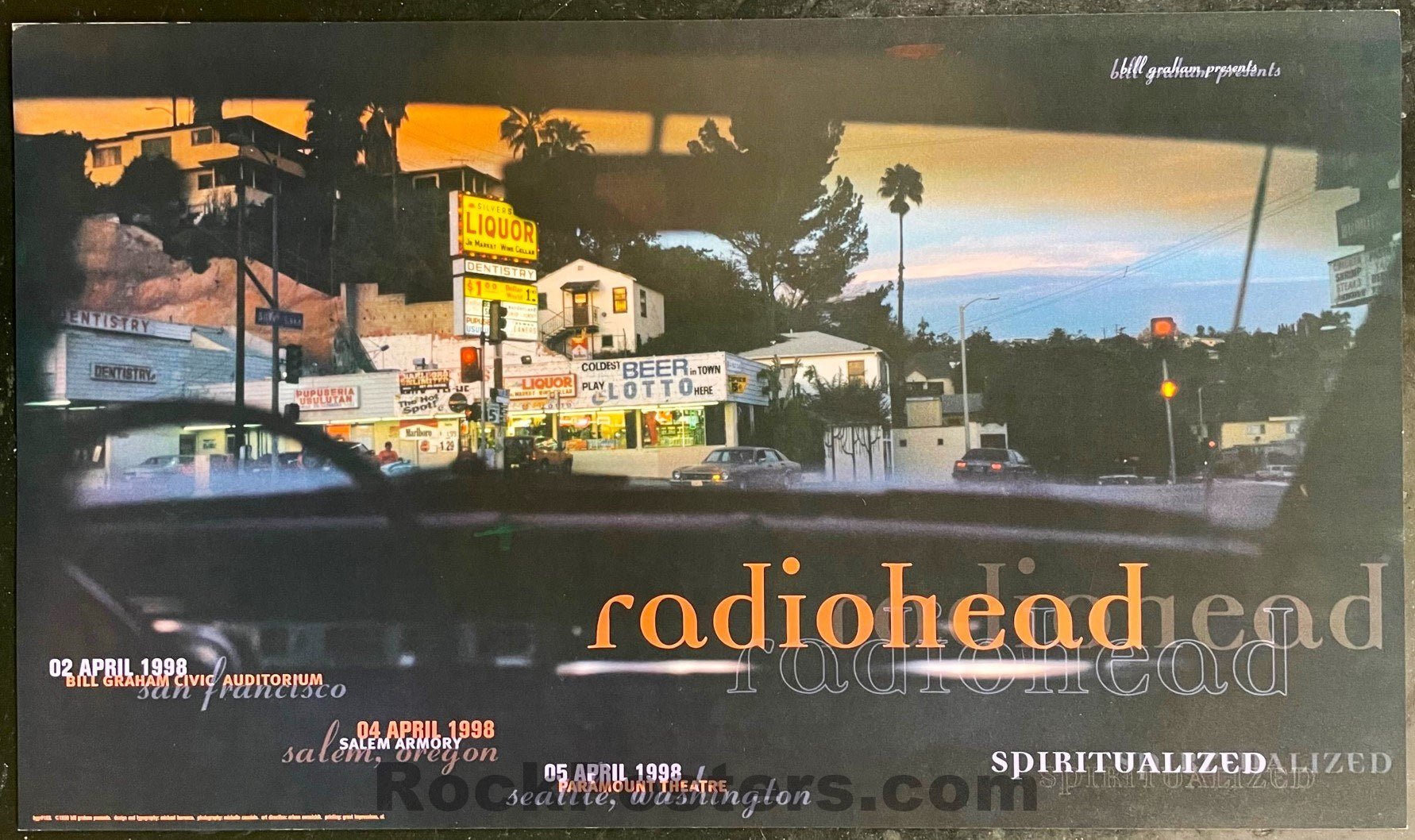 BGP-189 - Radiohead - OK Computer Tour - 1998 Concert Poster - Bill Graham Civic - Near Mint