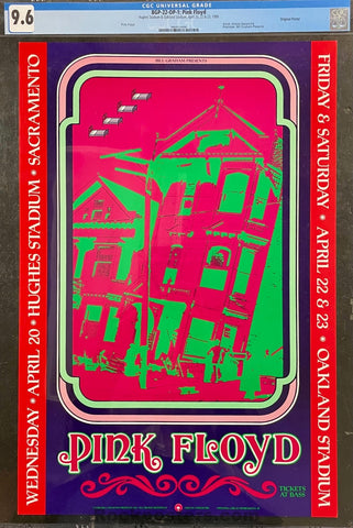 AUCTION - BGP-22 - Pink Floyd - 1988 Poster - Oakland & Hughes Stadium - CGC Graded 9.6