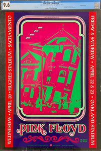 BGP-22 - Pink Floyd - Arlene Owseichik - 1988 Poster - Oakland & Hughes Stadium - CGC Graded 9.6