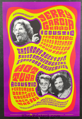 AUCTION - BGP-23 - Jerry Garcia Band -  Hot Tuna - 1988 Poster - Frost Amphitheater - Near Mint Minus