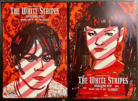 AUCTION - White Stripes -  Jack White - Artist Signed - Pair of 2 Warfield - 2003 Posters - Excellent