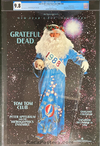 AUCTION - BGP-31 - Grateful Dead - New Year's - 1988 Poster - Oakland Coliseum - CGC Graded 9.8