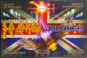 BGP-343 - Def Leppard - Journey - 2006 Concert Poster - Multiple Venues  - Near Mint Minus