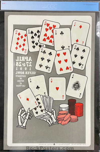 AUCTION - BGP-41 - Grateful Dead/Santana - 1991 Poster - Sam Boyd Stadium - CGC Graded 9.8 - SF Rock Posters & Collectibles