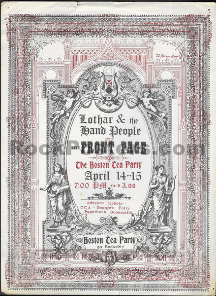 AUCTION - Lothar & the Hand People - 1967 Handbill - Boston Tea Party - Rough - SF Rock Posters & Collectibles