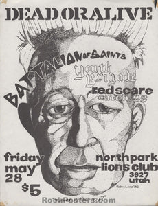 AUCTION - Black Flag - Battalion of Saints - 1980s Punk Flyers (2) - San Diego - Excellent