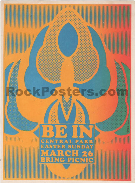 AUCTION - Be In - Peter Max - New York City - 1967 Handbill - Near Mint