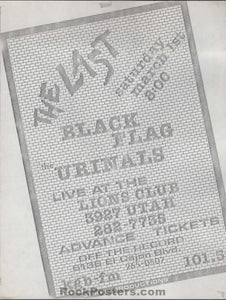 AUCTION - Black Flag - Battalion of Saints - 1980s Punk Flyers (2) - San Diego - Excellent