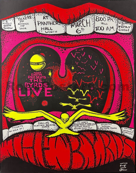 AUCTION - The Byrds - Panther Hall - 1970 Poster - Very Good - SF Rock Posters & Collectibles