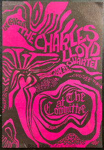 AUCTION - Charles Lloyd - Mari Tepper - Committee Theater - 1967 Concert Poster - Excellent