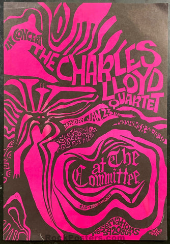 AUCTION - Charles Lloyd - Mari Tepper - Committee Theater - 1967 Concert Poster - Excellent