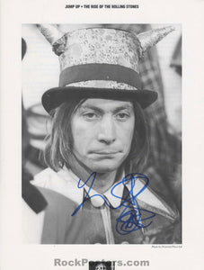 AUCTION - Rolling Stones - Charlie Watts - SIGNED Picture - Near Mint Minus