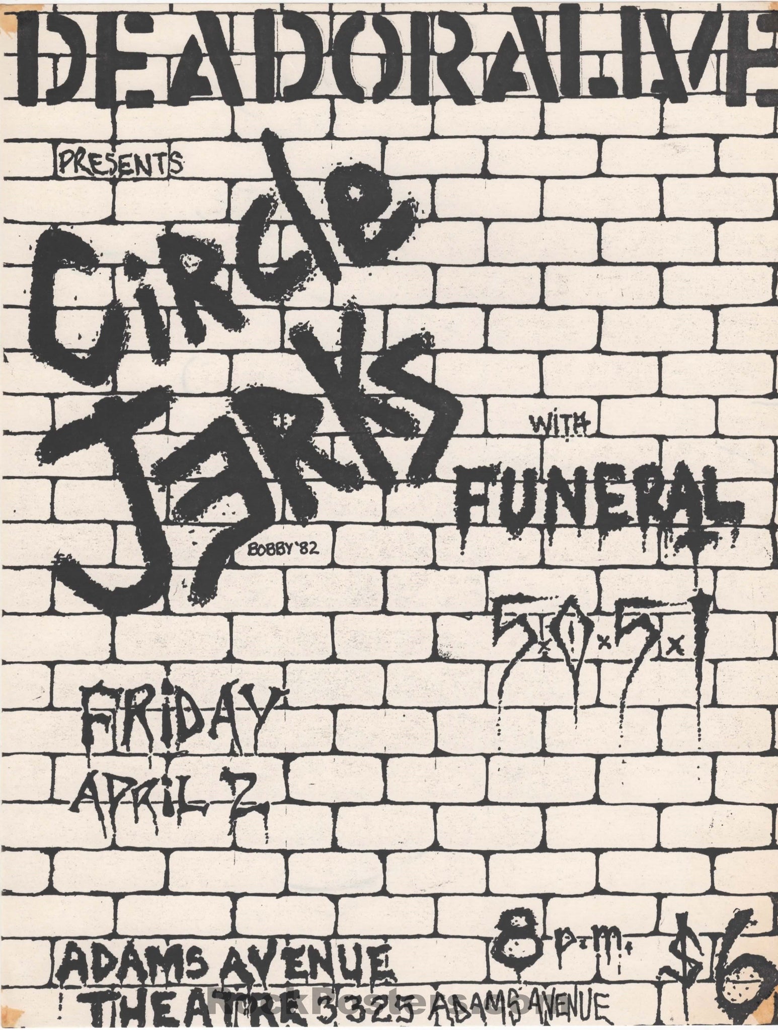 AUCTION -  Circle Jerks - Bad Religion/The Dickies - 1980s Punk Flyers (2) - CSUN & San Diego - Excellent