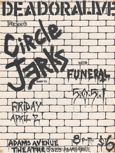 AUCTION -  Circle Jerks - Bad Religion/The Dickies - 1980s Punk Flyers (2) - CSUN & San Diego - Excellent