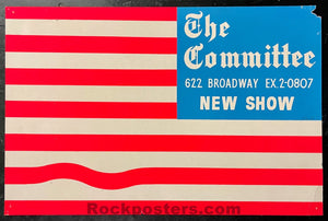 AUCTION - Political - The Committee Theater Group - Artist Signed - Cardboard 1967  Poster  - Very Good