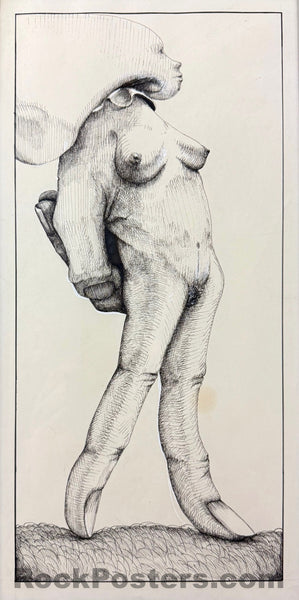 Original Artwork - Lee Conklin - Ink Drawing - 1970 - Near Mint - SF Rock Posters & Collectibles