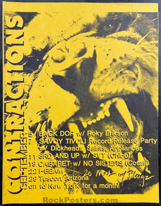 AUCTION - Contractions - Roky Erickson - September 1983 Handbill - Near Mint Minus