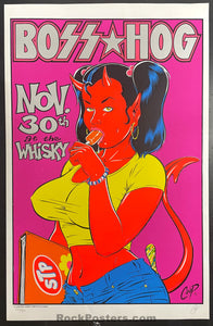 AUCTION - AoMR  231.2 - Boss Hog - Coop Signed - 1995 Silkscreen Poster - Los Angeles - Near Mint Minus