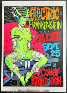 AUCTION - AoMR  172.4 - Electric Frankenstein - Coop Signed - 1998 Silkscreen Poster - New York City - Near Mint Minus