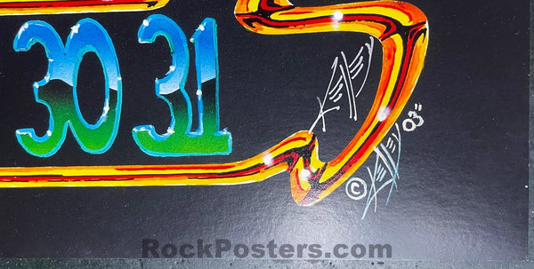 AUCTION - The Dead - Alton Kelley Signed - Oakland Coliseum - New Year's 2003 Poster - Near Mint