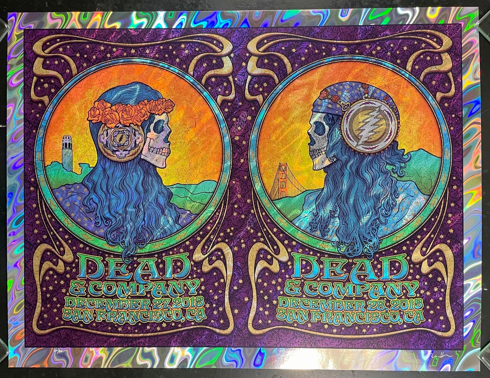 AUCTION - Dead & Company - John Mayer - San Francisco '15 - Dave Hunter - Uncut Lava Foil Variant - Mint