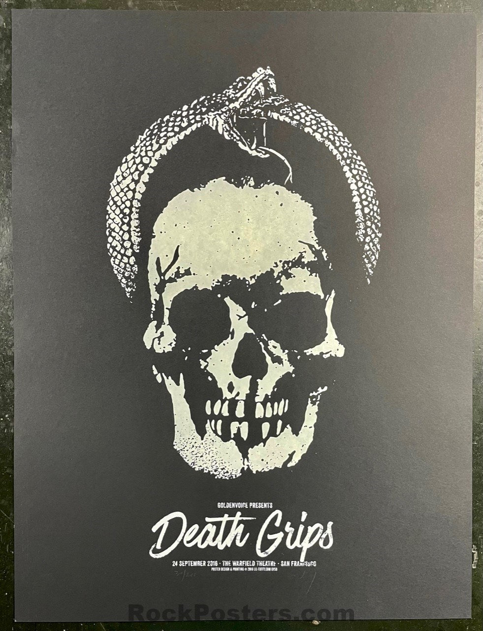 AUCTION - Death Grips - Lil Tuffy - 2016 Poster - San Francisco - Near Mint