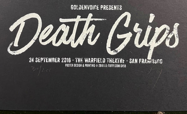 AUCTION - Death Grips - Lil Tuffy - 2016 Poster - San Francisco - Near Mint