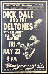 AUCTION - Dick Dale - Band Signed - 1982 Poster - Los Angeles - Excellent