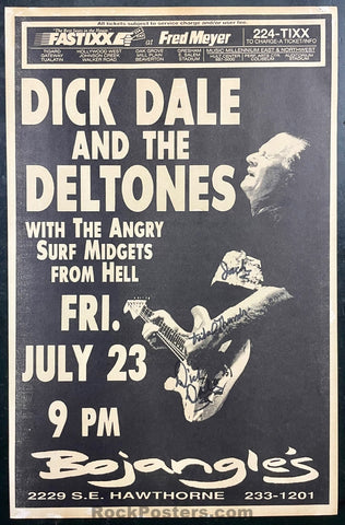 AUCTION - Dick Dale - Band Signed - 1982 Poster - Los Angeles - Excellent