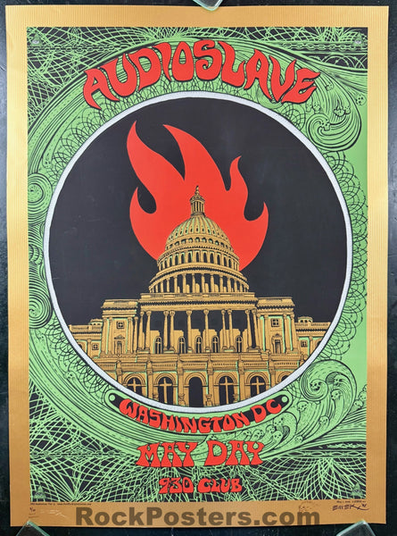 AUCTION - Audioslave - Washington, D.C. '05 - Gold Variant - Edition of 10 - Emek - Near Mint