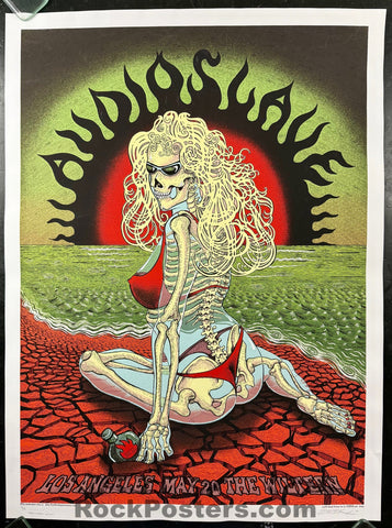 AUCTION - Audioslave - Los Angeles '05 - Green/Orange Variant - Edition of 16 - Emek - Excellent