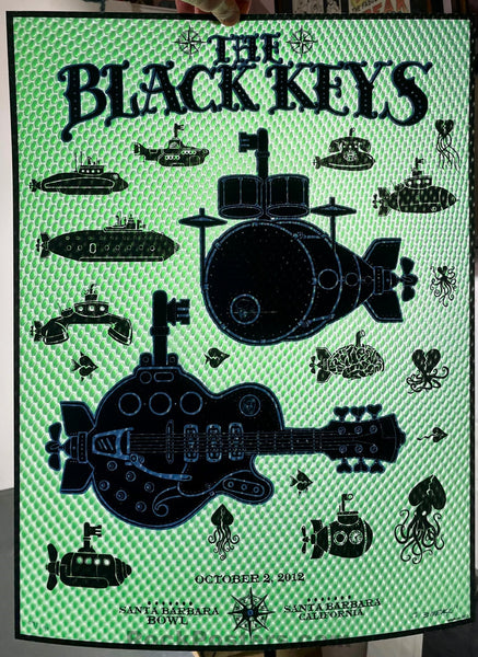 AUCTION - Black Keys - Santa Barbara '12 - Emek - Lenticular Poster - 1st Edition - Mint