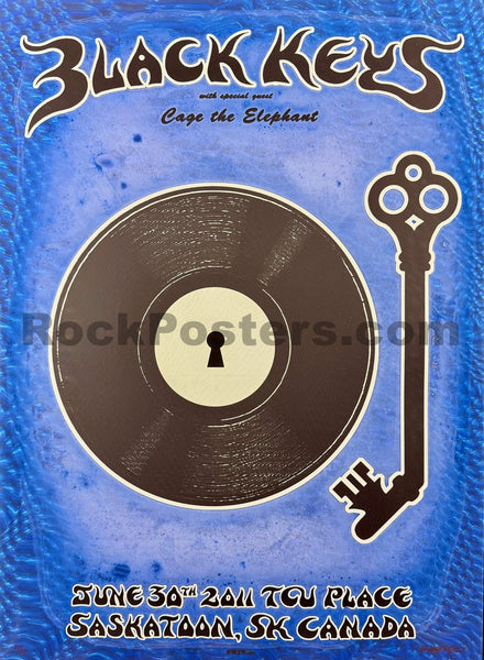 AUCTION - Black Keys - Saskatoon '11 - Lenticular 1st Edition - Emek - Excellent - SF Rock Posters & Collectibles