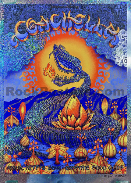 AUCTION - Coachella - Indio '10 - Sparkle Foil  Edition - Emek - Very Good - SF Rock Posters & Collectibles