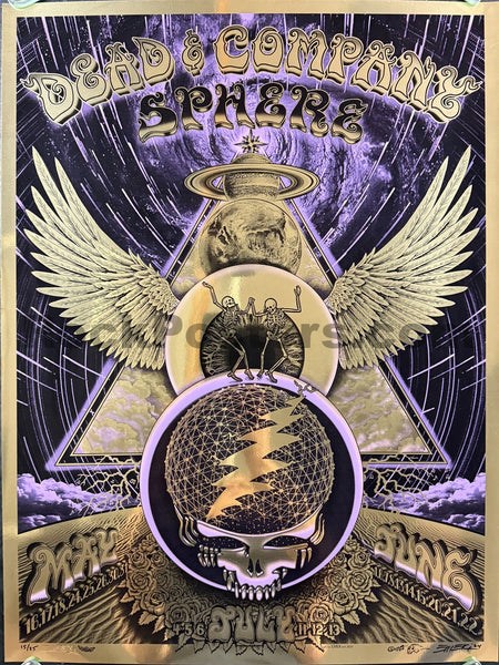 AUCTION - Dead & Company - Las Vegas '24 - Gold Foil - Edition of 25 - Emek - Mint