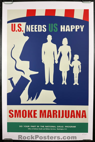 AUCTION - Smoke Marijuana '12 - 1st Edition - Number 1 of 50 - Frank Kozik - Mint