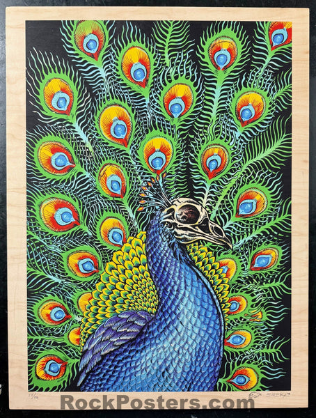 AUCTION - Peacock '09 - Wood Panel - Edition of 50 - Emek - Mint
