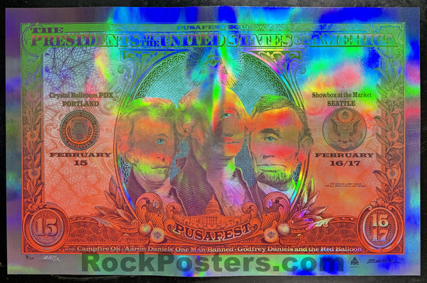 AUCTION - Presidents of the United States - Portland / Seattle '13 - Foil Edition - Emek - Excellent - SF Rock Posters & Collectibles