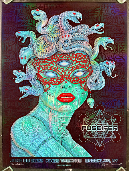 AUCTION - Puscifer - Brooklyn '22 - Green Foil Variant - Edition of 15 - Emek - Near Mint