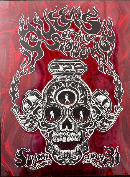 AUCTION - Queens of the Stone Age -  Seattle '11 - Hot Lava 3D Lenticular - Emek - Excellent