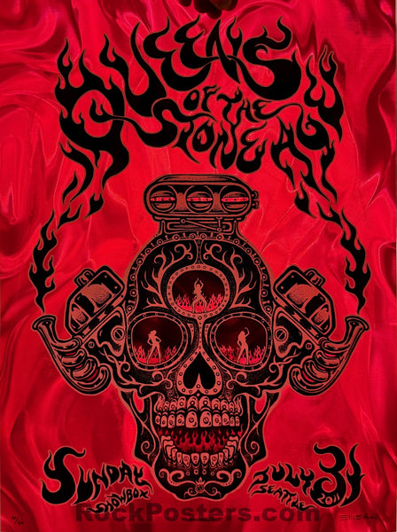 AUCTION - Queens of the Stone Age -  Seattle '11 - Hot Lava 3D Lenticular - Emek - Excellent