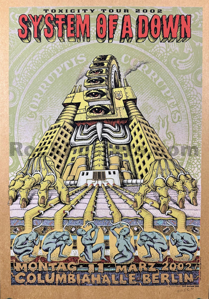 AUCTION - System of a Down - Berlin '02 - Kraft Paper Edition - Emek - Near Mint
