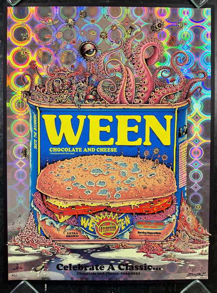 AUCTION - Ween - Chocolate and Cheese '24 - Circle Foil Variant - Edition of 15 - Emek - Mint